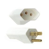 Adaptador Pino 2p+t 15A Reverso Ref. 1224 Branco ILumi Adaptador Pino 2p+t 15A Reverso Ref. 1224 Branco ILumi