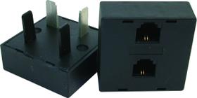 Adaptador Pino Padrão Telefone + RJ11 Duplo Pto Macho Radial Adaptador Pino Padrão Telefone + RJ11 Duplo Pto Macho Radial