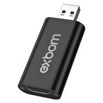 Adaptador Placa de Captura de Vídeo H.D.M.I para USB 2.0 HD1080 4K Exbom CV-U2C70