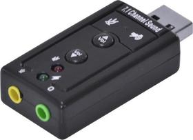 Adaptador Placa de Som USB 2.0 Audio e mic . 7.1 HB-T64 - Knup