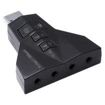 Adaptador Placa De Som Usb 4 Portas P2 - Compativel Com Ps3