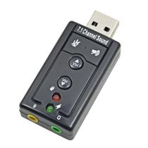 Adaptador Placa de Som USB 7.1 c/ P2 PC Notebook - EXBOM