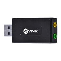 Adaptador Placa de Som USB 7.1 Canais AUSB71 Vinik 25541
