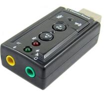 Adaptador Placa de Som Usb 7.1 com Entrada P2 Fone Microfone Adaptador Placa de Som Usb 7.1 com Entrada P2 Fone Microfone