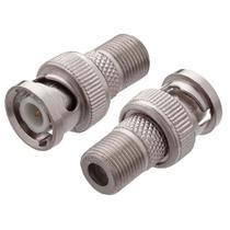 Adaptador Plug Bnc Para Plug F Metal - PC / 10 Adaptador Plug Bnc Para Plug F Metal - PC / 10