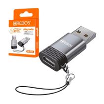 Adaptador Plug Conversor Usb Macho Para Tipo C Fêmea Otg - HREBOS