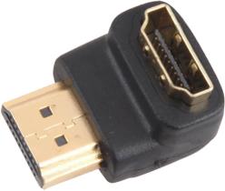 Adaptador Plug HDMI Macho para HDMI Fêmea em L 90 Graus