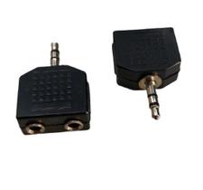 Adaptador Plug P2 Estéreo Para 2 Fêmeas P2 Estéreo