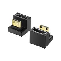 Adaptador PNGKNYOCN Mini HDMI 8K em forma de U para HDMI 2.1, pacote com 2