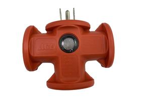 Adaptador Projex Triple Conector Tierra 3 Salidas Naranja