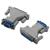 Adaptador QVS DB9 para DB25 Fêmea RS232 Null Modem