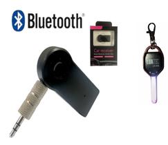 Adaptador Receptor Áudio Bluetooth P2 Som Carro Com Chaveiro Lanterna
