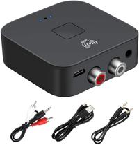 Adaptador receptor de áudio Bluetooth Bezo 5.0, extensor bluetooth sem fio NFC, alto-falante de entrada AUX ou RCA de 3,5 mm, amplificador, áudio do carro, fone de ouvido, sistema de teatro estéreo doméstico, receptores de componentes de áudio estér