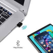 Adaptador Receptor Transmissor Bluetooth 5.0 Usb Dongle Plug And Play P/ Pc Note Linux Windows Som