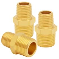Adaptador redutor de latão Uenede 3/8 NPT macho para 1/2 NPT macho Adaptador redutor de latão Uenede 3/8 NPT macho para 1/2 NPT macho