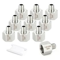 Adaptador redutor TAISHER 304 de aço inoxidável 3/8 NPT macho x 1/2 NPT fêmea