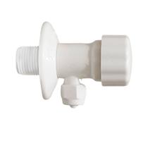 Adaptador Registro Regulador Vazão 6mm 1/4 Purificador Branco