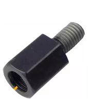 Adaptador retrovisor m8 rosca direita p/ m8 rosca esquerda preto