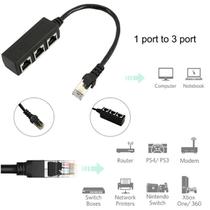 Adaptador RJ45 Ethernet - Divisor de 1 para 3 Portas LAN Feminino