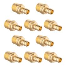 Adaptador rosqueado macho Barb Crimp PEX 1/2 x 1/2 NPT (pacote com 10) Adaptador rosqueado macho Barb Crimp PEX 1/2 x 1/2 NPT (pacote com 10)