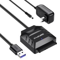 Adaptador SATA para USB QWPVPYJY para HDD/SSD USB 3.0 de 2,5/3,5 polegadas