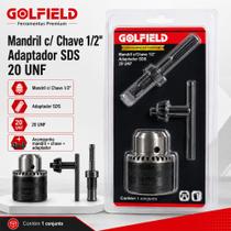 Adaptador SDS Rosca 20 UNF com Mandril 1/2 E Chave para Martelete Brocas Comuns Adaptador SDS Rosca 20 UNF com Mandril 1/2 E Chave para Martelete Brocas Comuns