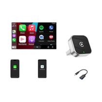 Adaptador Sem Fio Carplay Android Auto 2 Em 1 Dongle WIFI 5G Para iPhone Android Volvo Benz MG Kia