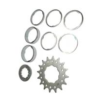 Adaptador single 1v cog 16d c/ espaçadores p/ cubo cassete