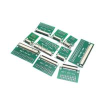 Adaptador SMT De 0,5mm 1,0mm Para Conector De Cabo FPC FFC Com Furo De 2,54mm Placa 6P 8P 10P 12P