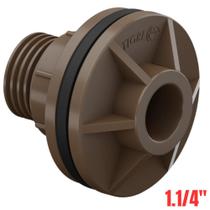 Adaptador Soldável Com Flange E Anel Curto Para Caixa Dágua PVC Marrom Água Fria 1.1/4” 40mm Tigre Adaptador Soldável Com Flange E Anel Curto Para Caixa Dágua PVC Marrom Água Fria 1.1/4” 40mm Tigre