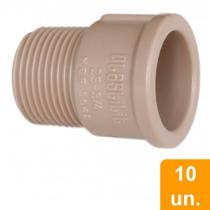 Adaptador Soldável Plastilit Curto 60mm x 2P Embalagem com 10 Unidades