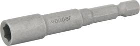 Adaptador soquete magnético 1/4x65mm encaixe 1/4" sextavado - Vonder
