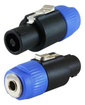 Adaptador Speakon Macho Para P10 Fêmea Mono Plug