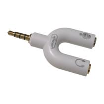 Adaptador Splitter P2xP3 Branco para Áudio e Microfone Compatível com PC, Notebook Adaptador Splitter P2xP3 Branco para Áudio e Microfone Compatível com PC, Notebook