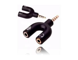 Adaptador Splitter P3 Headset Fone Microfone P2 X P3 Audio