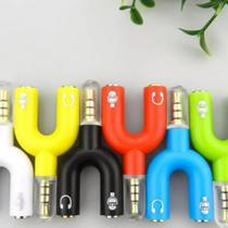 Adaptador Splitter P3/P2 em Y Divisor de Áudio e Microfone para Fones, Lapela, Headset e PC Plug