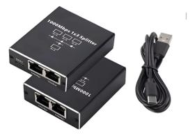 Adaptador Splitter Switch Rj45 1x3 Rede Gigabit 100/1000mbps Adaptador Splitter Switch Rj45 1x3 Rede Gigabit 100/1000mbps