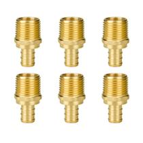 Adaptador SUNGATOR 1/2 NPT para 1/2 PEX macho (pacote com 6) em latão