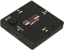 Adaptador Switch HDMI 3 X 1 Divisor 3 Portas HDMI Full HD Preto - MBTech