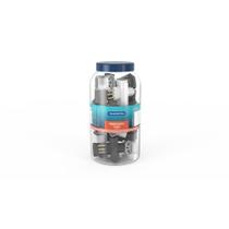 Adaptador T 2P 10 A 250 V Tramontina Preto e Branco Pote com 20 Unidades Adaptador T 2P 10 A 250 V Tramontina Preto e Branco Pote com 20 Unidades
