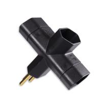 Adaptador T Benjamim 3 Polos 10A Preto 110/220V~ MarGirius