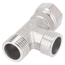 Adaptador T de 3 Vias em Aço Inoxidável G1/2" - Divisor de Água para Chuveiro e Torneira