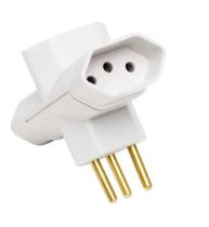 Adaptador T De Tomada 3 Saídas 2p 10a 250v - Pluzie Adaptador T De Tomada 3 Saídas 2p 10a 250v - Pluzie