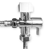 Adaptador T GenieBidet Hybrid LEAK-STOP de latão de 3 vias para bidê