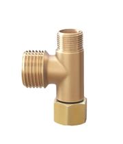 Adaptador T para bidê CHOMLEY 3/8" x 3/8" x 1/2" em latão