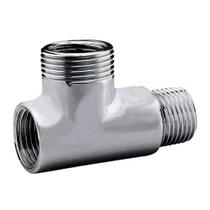 Adaptador Tee para Tanque e Máquina de Lavar 1/2'' Zamac - Garden Adaptador Tee para Tanque e Máquina de Lavar 1/2'' Zamac - Garden