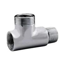 Adaptador Tee T Maquina Lavar Tanque 1/2 x 1/2 Metal Cromado - Garden