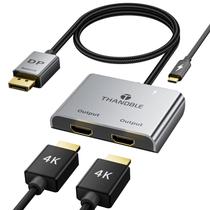 Adaptador THANDBLE DisplayPort para HDMI duplo 4K @60Hz Splitter Adaptador THANDBLE DisplayPort para HDMI duplo 4K @60Hz Splitter