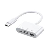 Adaptador Tipo C 3 Em 1 Leitor De Cartão De Memória SD TF OTG USB C USB 20 Para Samsung Xiaomi