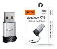 Adaptador Tipo C Celular Para Mouse Usb Conversor Otg Prata Cor Prateado